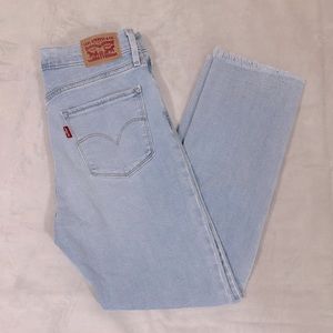Levi’s high rise straight crop jeans